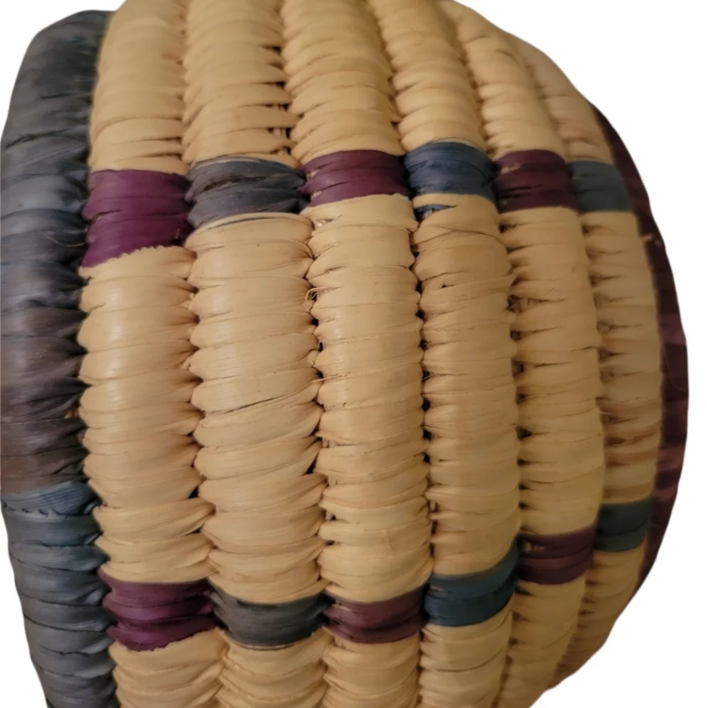 African native American storage house decor Basket Boho basket with lid - Picture 6 of 7